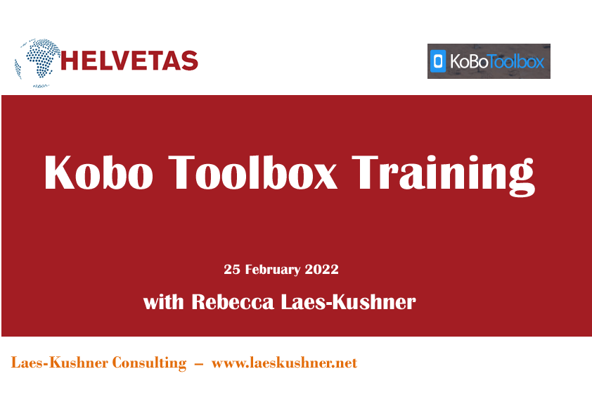Kobo Toolbox Training - Helvetas